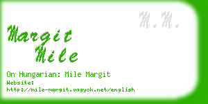 margit mile business card